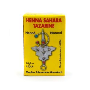 Henna natural en polvo para teñir la piel y el cabello.