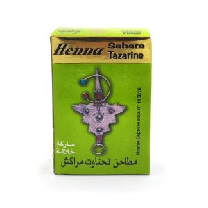 Henna natural en polvo para teñir el cabello.