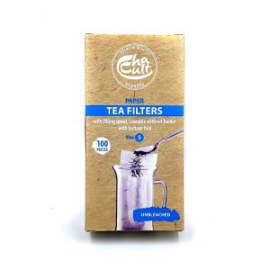 Filtros de papel pequeños para preparar tés e infusiones directamente en una taza o vaso.