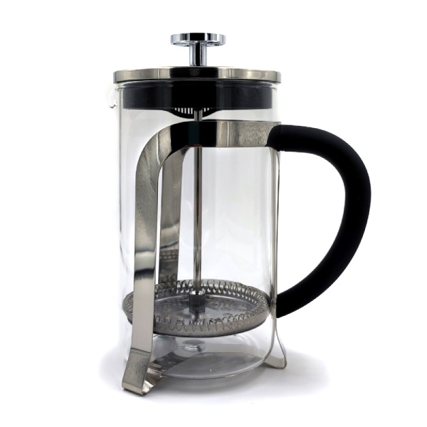 Tetera o cafetera de émbolo grande.