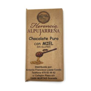 Tableta de chocolate artesano con miel.