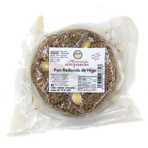 Pan de higo de la Alpujarra con forma redonda.