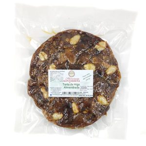 Torta de higo con almendras de la Alpujarra de tamaño grande.
