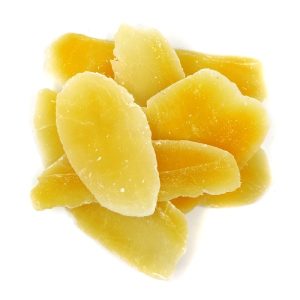 Tiras de mango deshidratado.