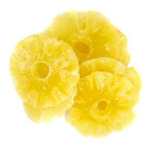 Rodajas de piña deshidratada.