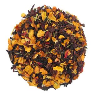 Infusión de frutas granada, fresa y limón