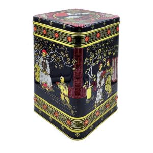 Lata de gran capacidad para conservar el té o las infusiones a granel.