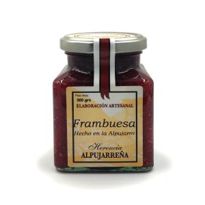 Mermelada artesana de frambuesa.