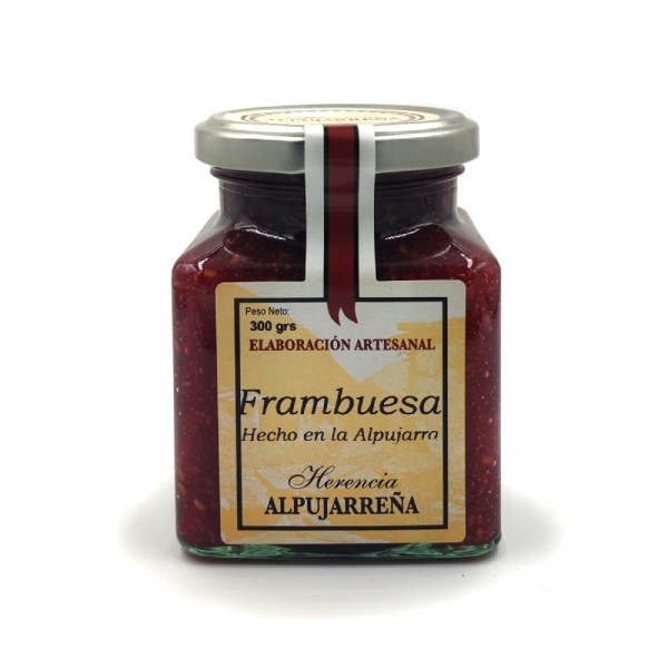 Mermelada artesana de frambuesa.