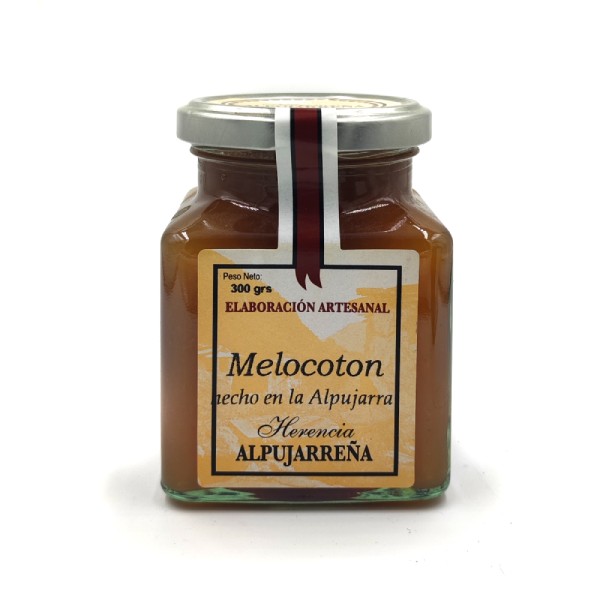 Mermelada artesanal de melocotón.