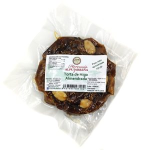 Torta de higo con almendras de la Alpujarra de tamaño pequeño.