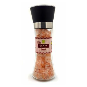 Molinillo relleno con sal rosa del Himalaya.