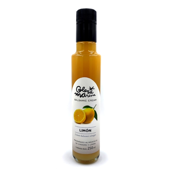 Crema de vinagre balsámico con limón, Glosa Marina.