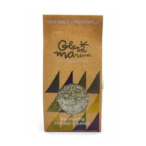 Sal del mar Mediterráneo mezclada con ajo y perejil, Glosa Marin.