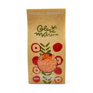 Sal del mar Mediterráneo mezclada con chili y romero.