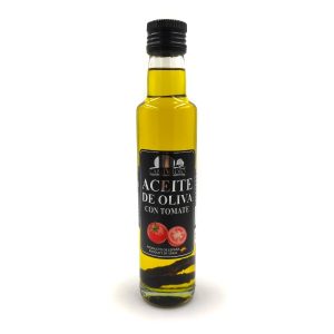 Aceite de oliva con tomate grande