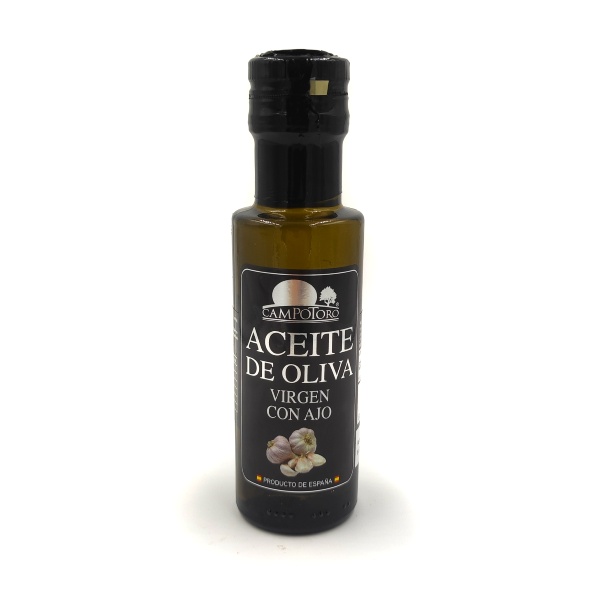 Aceite de oliva con ajo pequeño