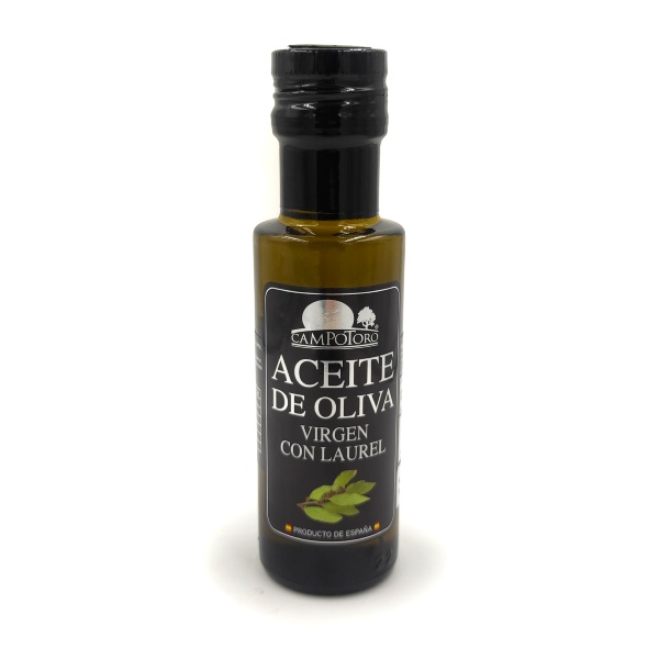 Aceite de oliva con laurel pequeño