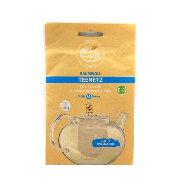 Filtro de tela para preparar tés e infusiones en una tetera.