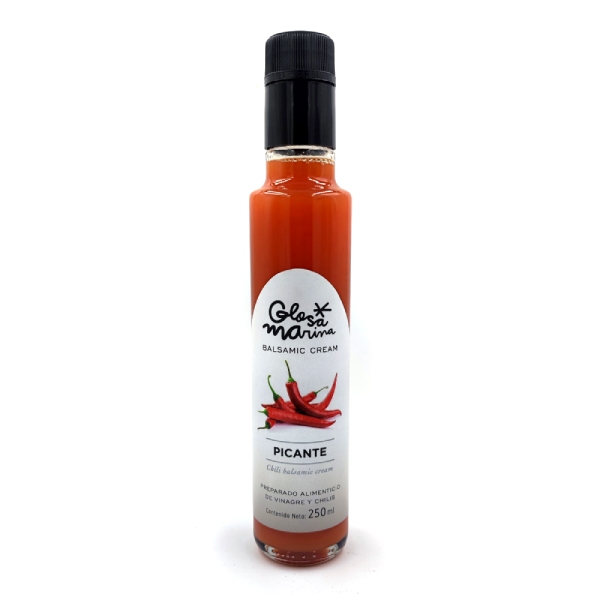 Crema de vinagre balsámico con chile, Glosa Marina.