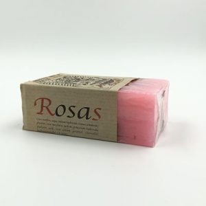 Jabón natural de rosas