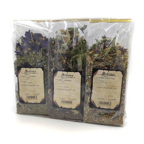 Pack de 3 preparados medicinales de Medievo Granada.