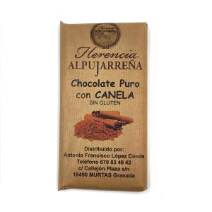 Tableta de chocolate artesano con canela.