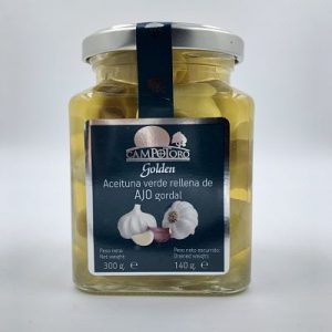 Aceitunas gordal rellenas de ajo