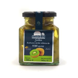 Aceitunas verdes gordal con kiwi.