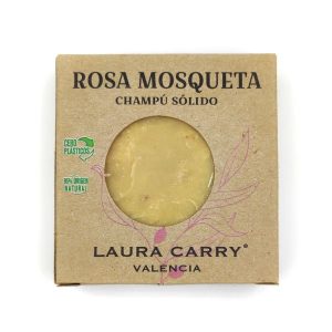 Champú sólido artesanal con rosa mosqueta de Laura Carry.