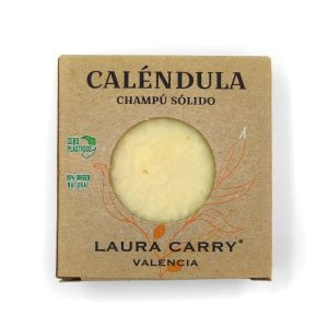 Champú sólido artesanal con caléndula de Laura Carry.