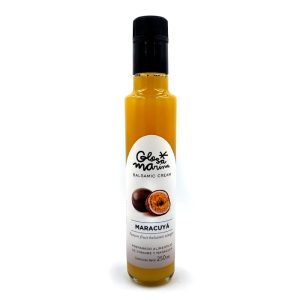 Crema de vinagre balsámico con maracuyá, Glosa Marina.