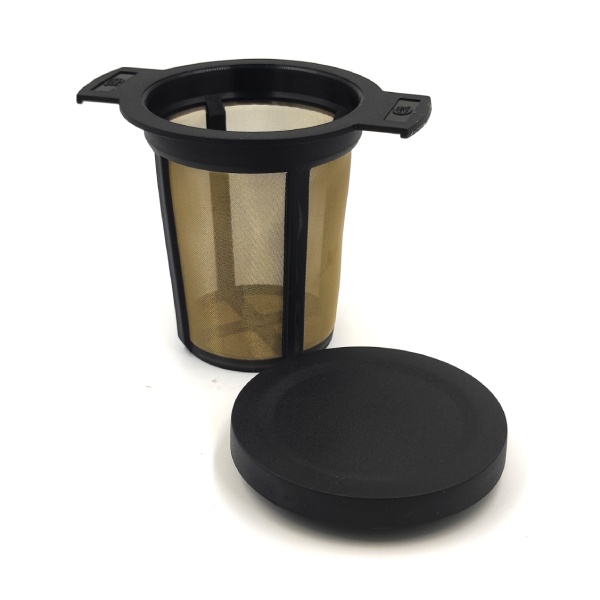 Infusor negro con tapa
