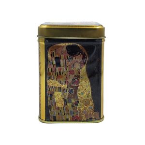 Lata decorada para conservar el té o las infusiones a granel.