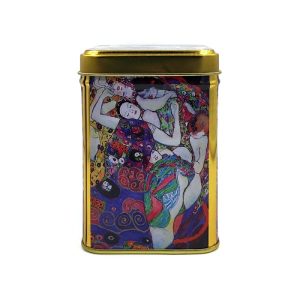 Lata decorada para conservar el té o las infusiones a granel.
