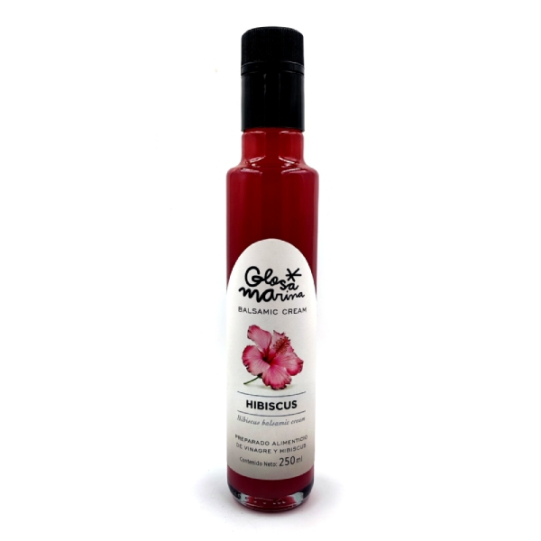Crema de vinagre balsámico con hibisco, Glosa Marina.