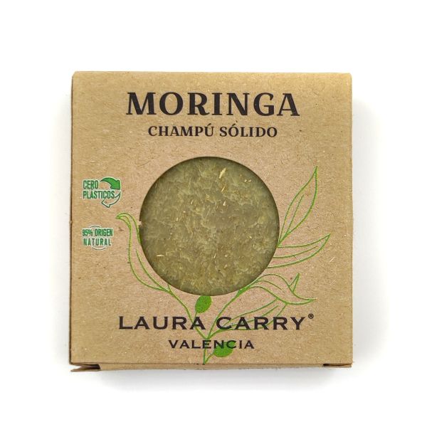 Champú sólido artesanal con moringa de Laura Carry.