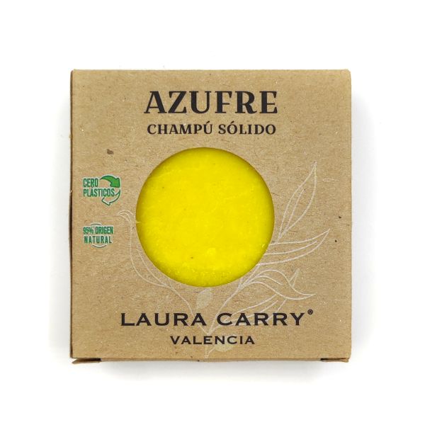 Champú sólido artesanal con azufre de Laura Carry.