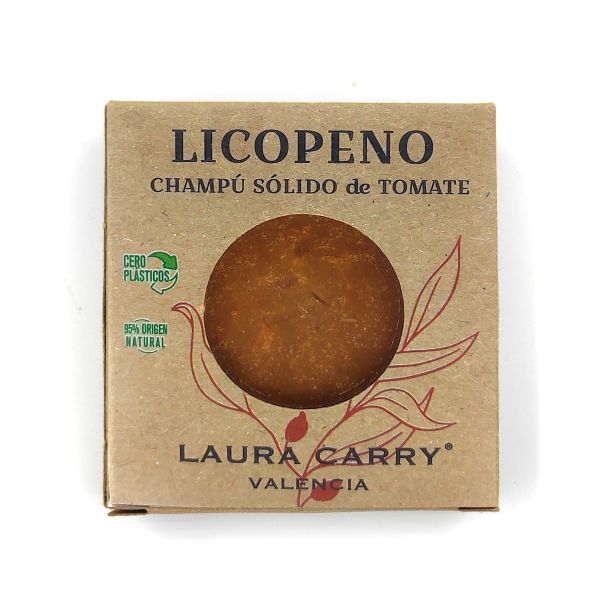 Champú sólido artesanal con licopeno de Laura Carry.