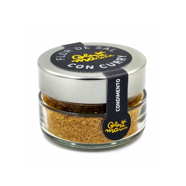 Flor de sal del mar Mediterráneo mezclada con curry.