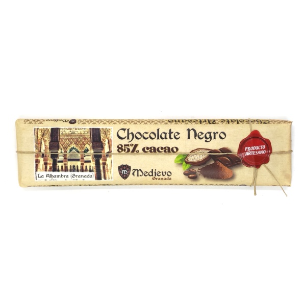 Tableta grande de chocolate artesano con un 85% de cacao.