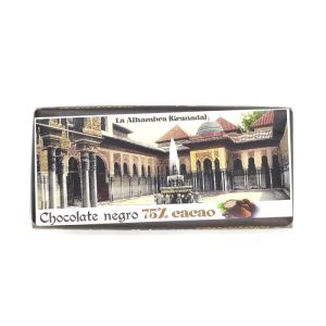 Tableta de chocolate artesano con un 75% de cacao.