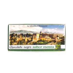 Tableta de chocolate artesano con sabor a menta.
