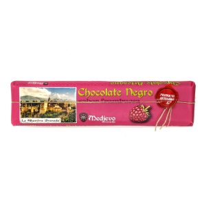 Tableta grande de chocolate artesano con sabor a frambuesa.