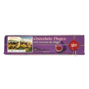 Tableta grande de chocolate artesano con trozos de higo seco.