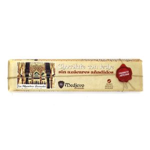 ableta grande de chocolate con leche artesano sin azúcar añadido.
