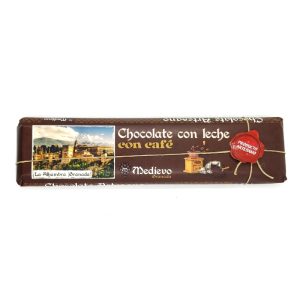 Tableta grande de chocolate con leche artesano con café.