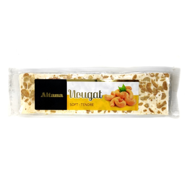 Turrón semiduro con anacardos.